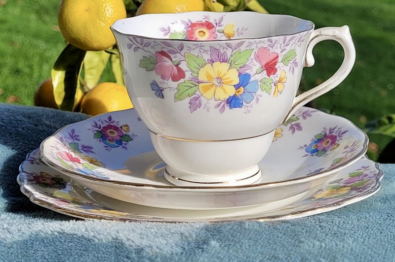 Colclough Bone China Tea Trio (circa 1939 – 1948)
