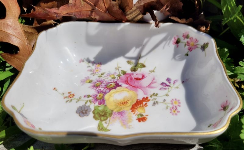 Royal Crown Derby "Derby Posies" Square Scalloped Trinket Dish