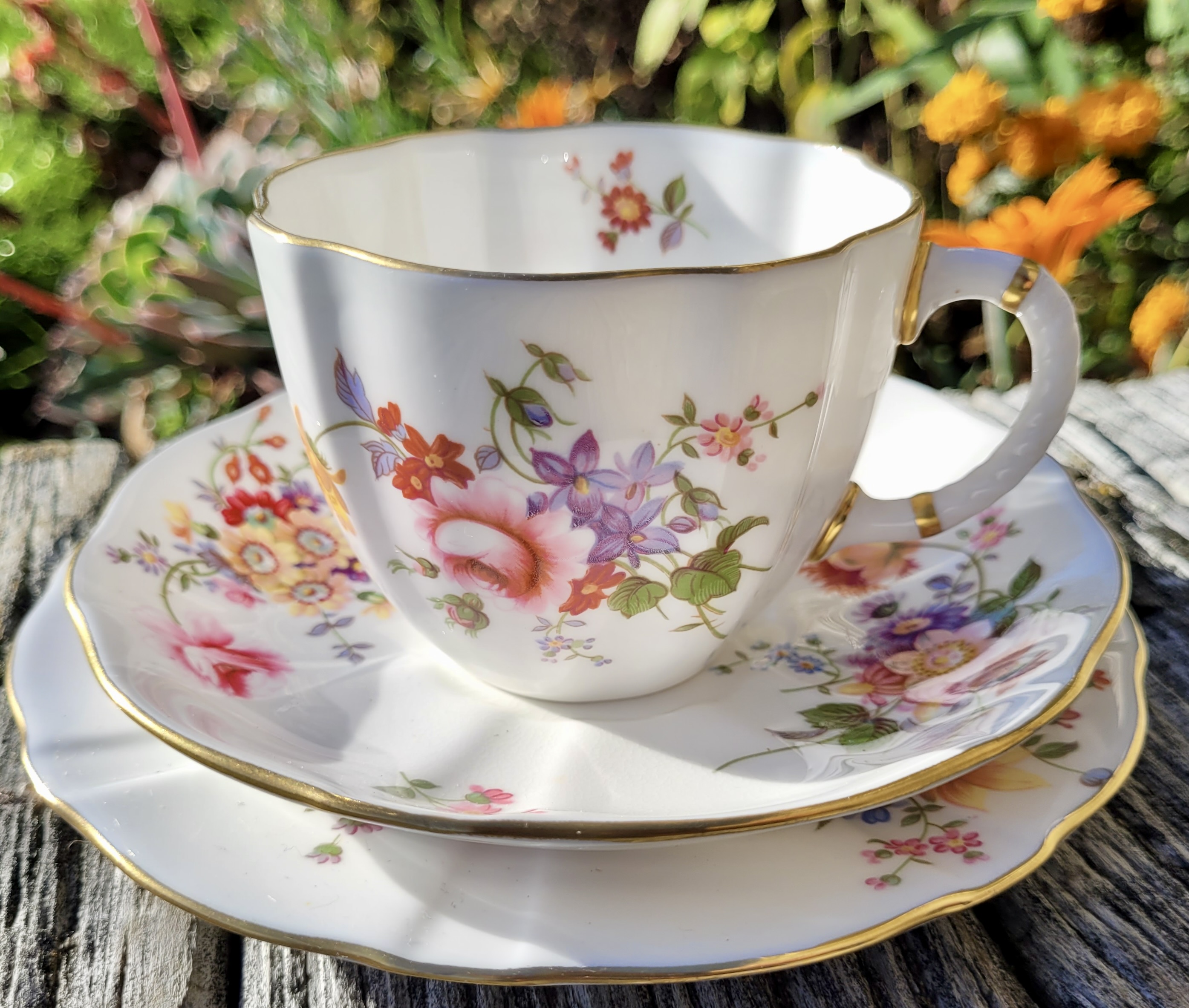 Royal Crown Derby Posies Trio Set, c. 1975/76